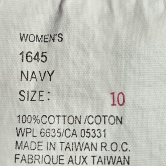 John Rich and Bros Woolrich 100% Cotton Navy 5 Pockets Pants Size 10 - Picture 9 of 10